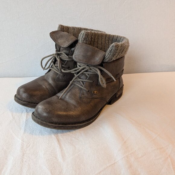 Reiker Shoes - Reiker Boots Women's Brown Water Resistant TEX Size 10.5